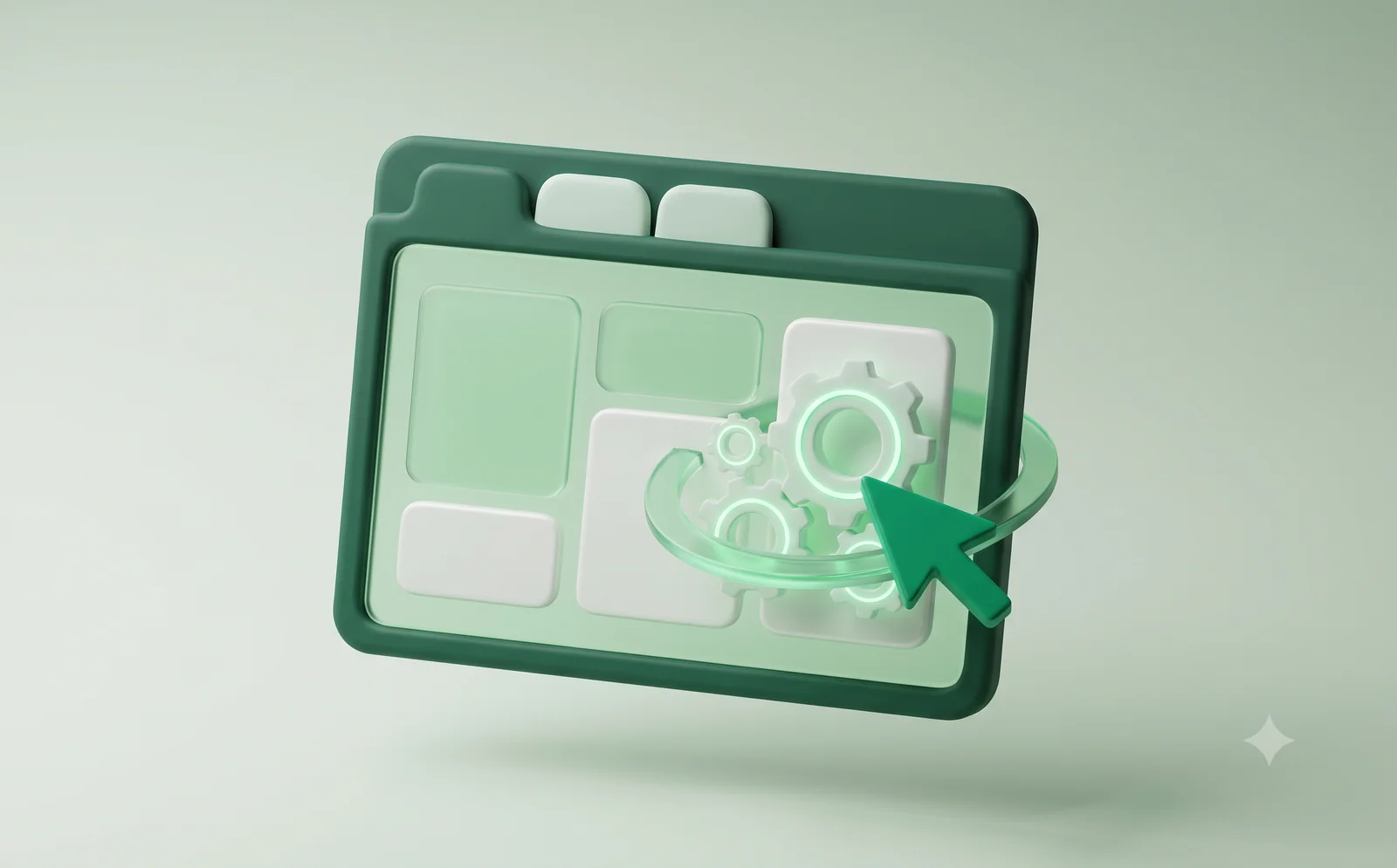 Sandboxed Chromium Worker 3D Illustration