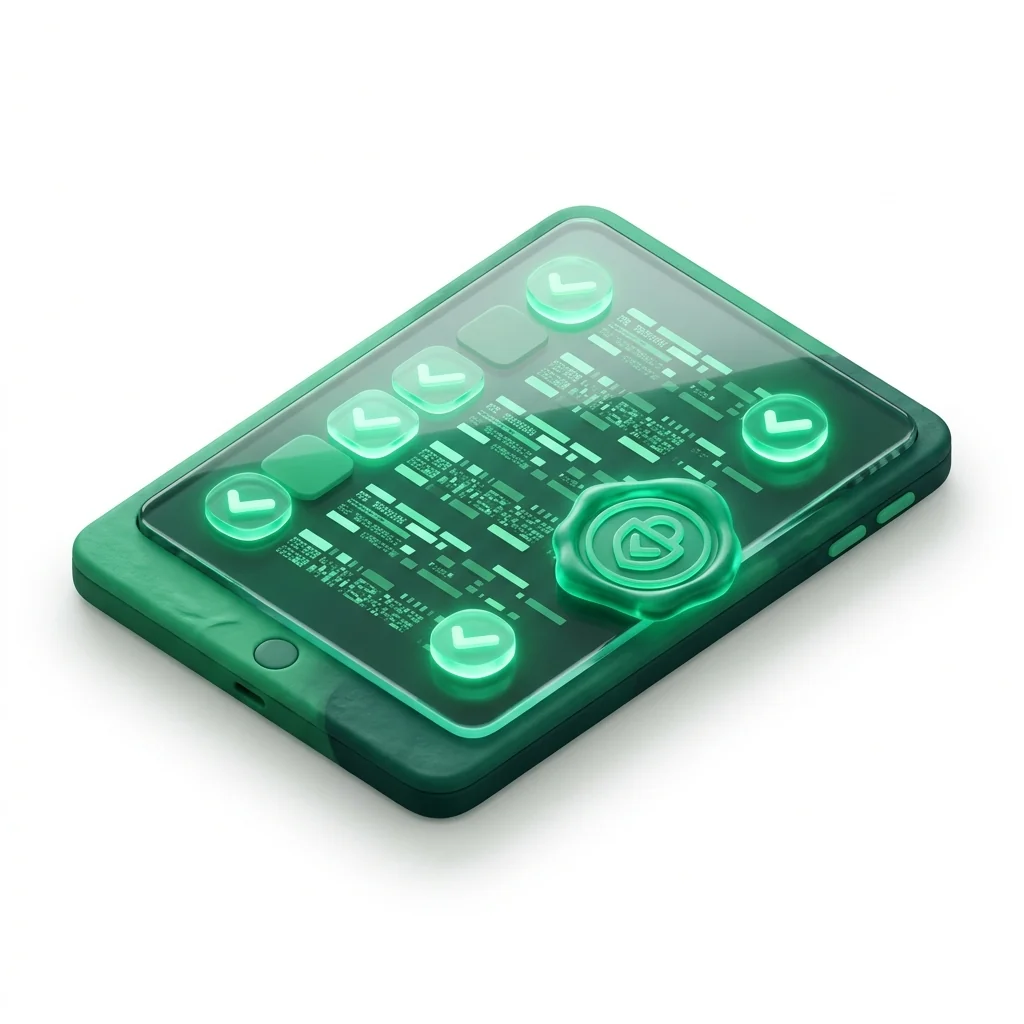 Cryptographic audit ledger illustration